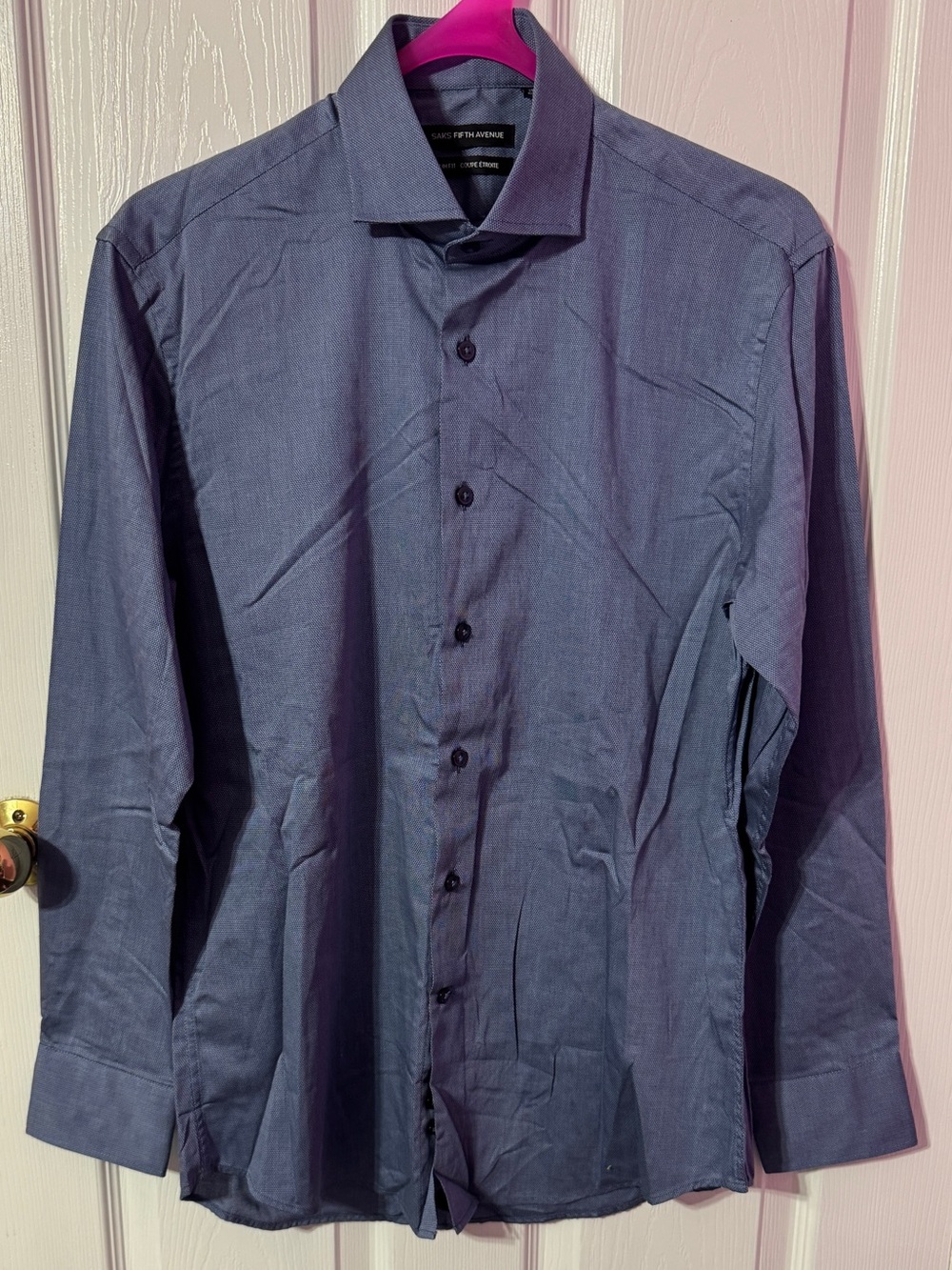 Saks Fifth Avenue Men’s Dress Shirt - Indigo